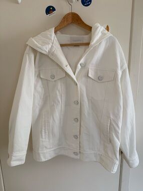Miss Sixty White Hooded Denim Jacket